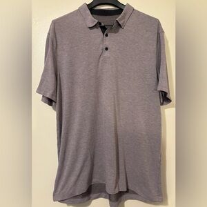 Men's LULULEMON Polo Shirt- XL, grey/maroon shade